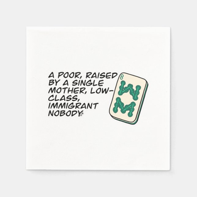 Crazy Rich Asians Mahjong scene quote Classic Napkins (Front)