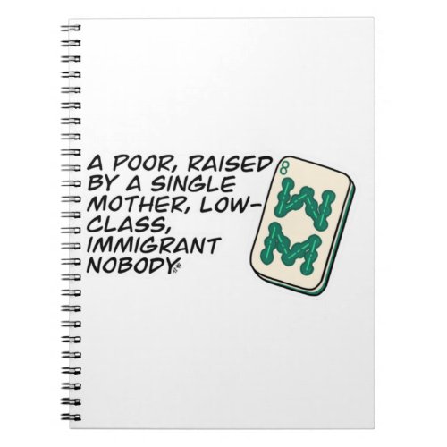 Crazy Rich Asians Mahjong scene quote Classic Notebook