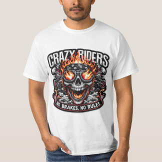 Crazy Riders – Bold Biker Spirit Graphic Tee | Rid