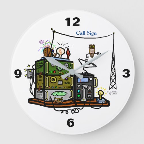 Crazy Rigs Wall Clock with Call Sign