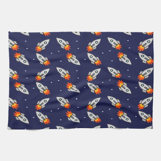 Crazy rockets kitchen towel (Horizontal)