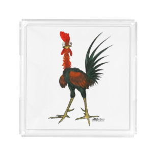 Crazy Rooster Acrylic Tray