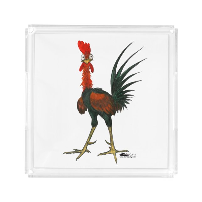 Crazy Rooster Acrylic Tray (Front)