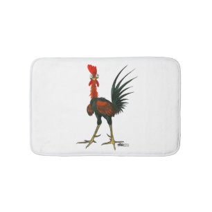 Crazy Rooster Bathroom Mat