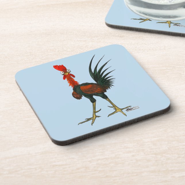 Crazy Rooster Beverage Coaster (Left Side)