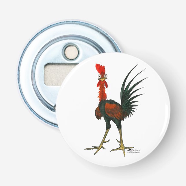 Crazy Rooster Bottle Opener (Front)