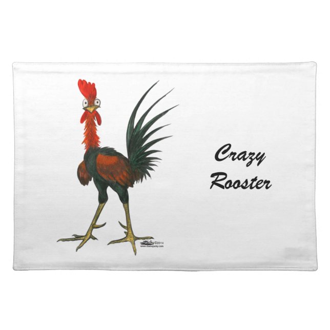 Crazy Rooster Cloth Placemat (Front)