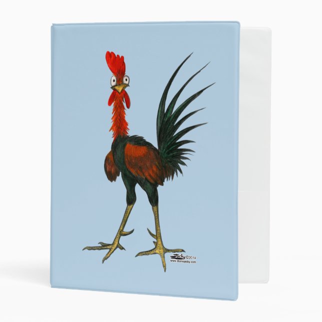 Crazy Rooster Mini Binder (Front/Inside)