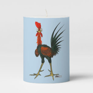 Crazy Rooster Pillar Candle
