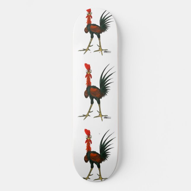 Crazy Rooster Skateboard Deck (Front)