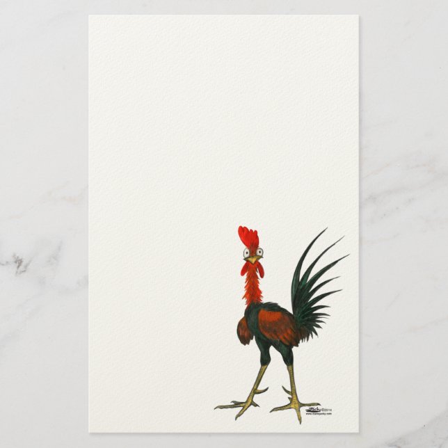 Crazy Rooster Stationery (Front)