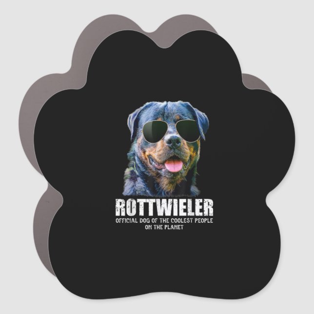 Crazy Rottweiler Lover funny gift idea Car Magnet (Front)