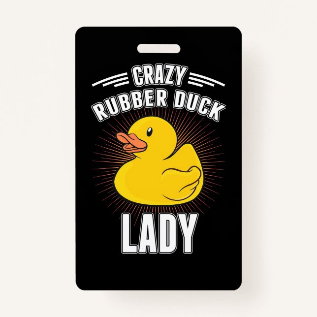 Crazy Rubber Duck Girl Badge (Front)