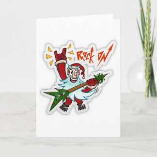 Crazy Santa "Rock On" Card