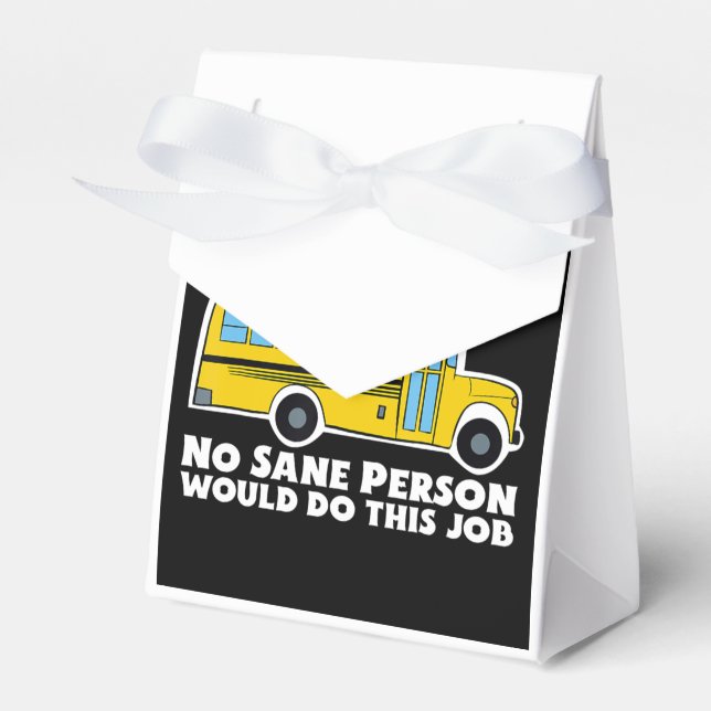 Crazy School Bus Driver Gift Favor Boxes (Front Side)