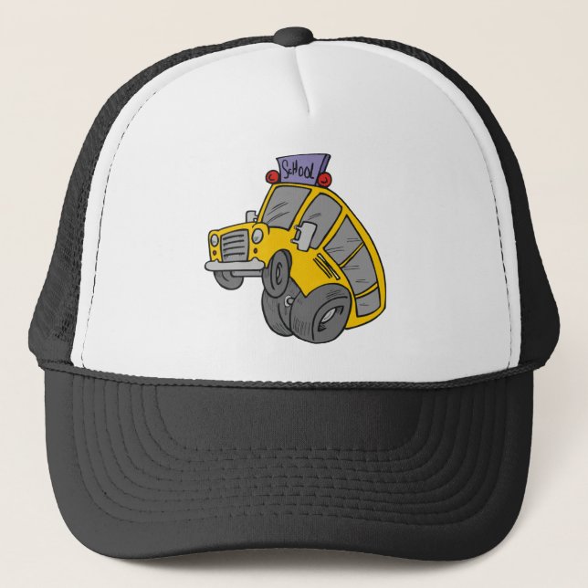 Crazy School Bus Trucker Hat (Front)