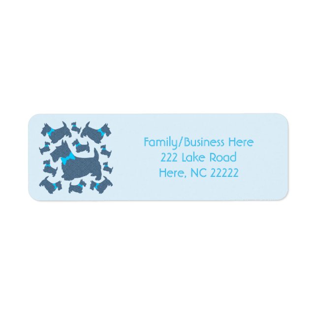 Crazy Scottie Return Address Labels (Front)