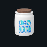 Crazy Secretary Candy Jar<br><div class="desc">This crazy secretary text design is perfect for any secretary that is just a little crazy if not more!</div>