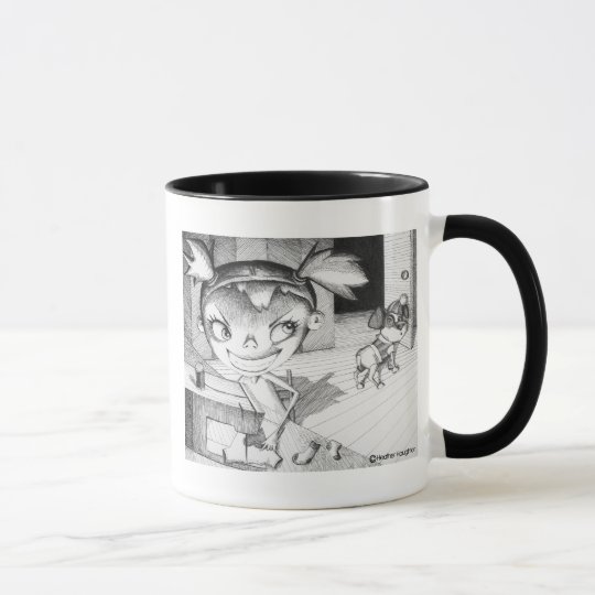 Crazy Sewing Girl Mug
