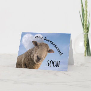 Crazy Sheep Come Back Soon Card