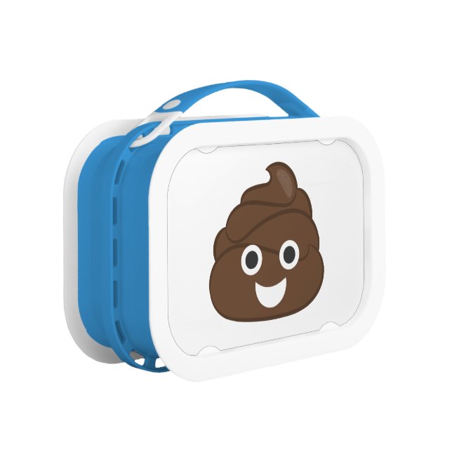 Crazy Silly Brown Poop Emoji Lunch Box (Right)