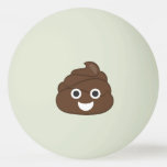 Crazy Silly Brown Poop Emoji Ping Pong Ball at Zazzle