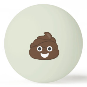 Crazy Silly Brown Poop Emoji Ping Pong Ball