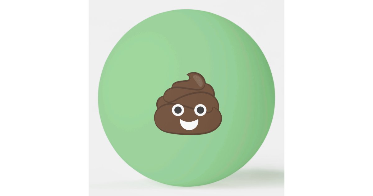 Crazy Silly Brown Poop Emoji Ping Pong Ball Zazzle