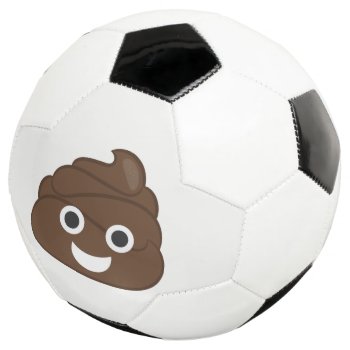 Crazy Silly Brown Poop Emoji Soccer Ball by MishMoshEmoji at Zazzle
