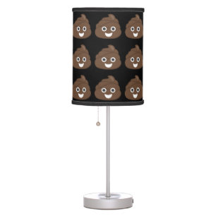 Crazy Silly Brown Poop Emoji Table Lamp