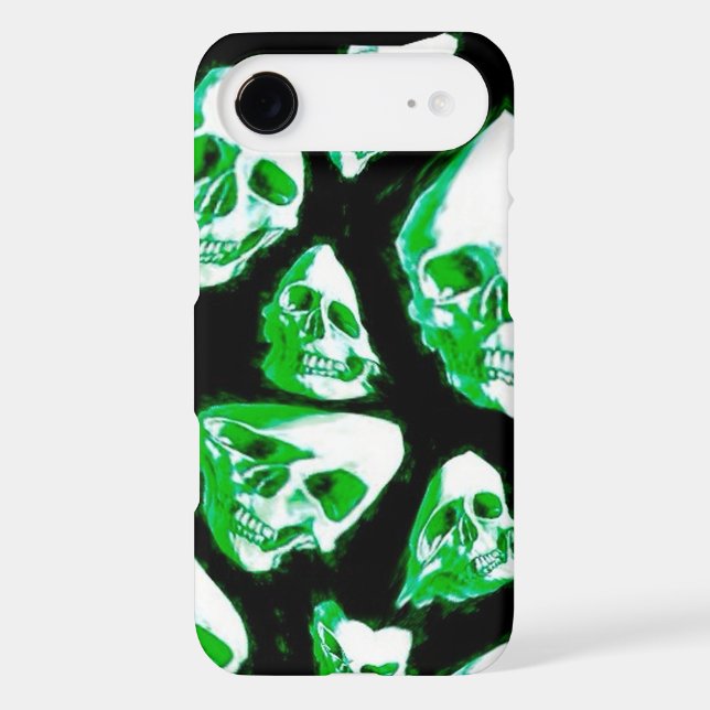 crazy skulls green Case-Mate samsung galaxy case (Back)
