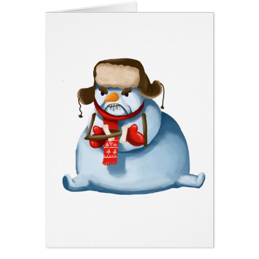 Crazy Snowman Christmas Card (Front)