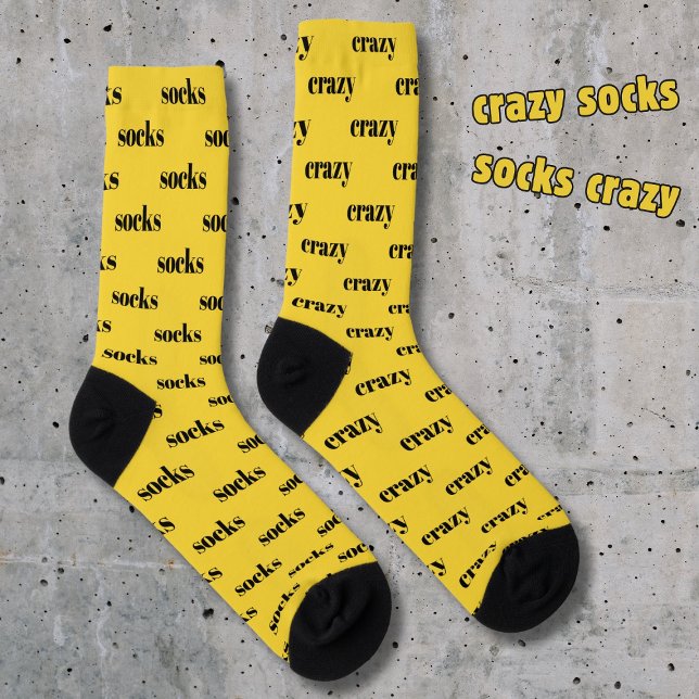 Crazy Socks - socks crazy, on yellow (Creator Uploaded)