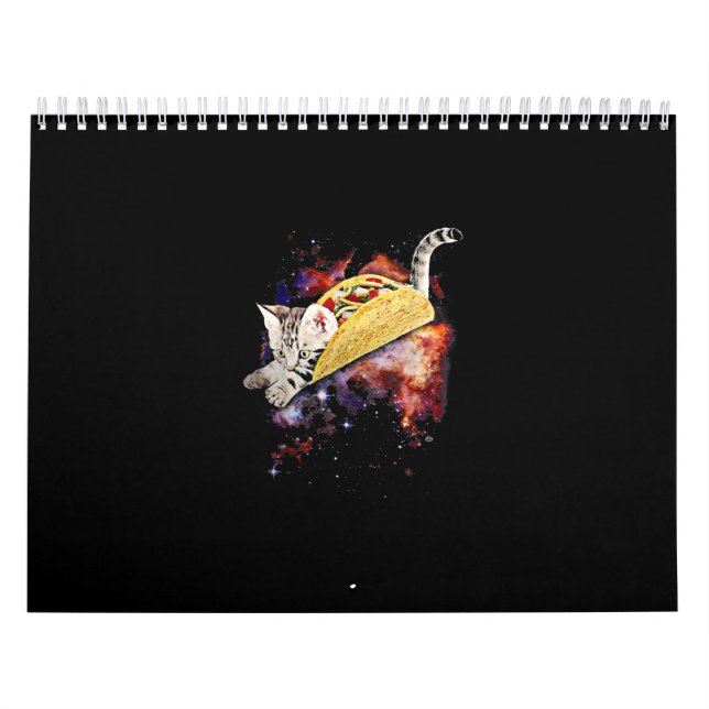 Crazy Space Taco Cat Funny Galaxy Gift Calendar (Cover)