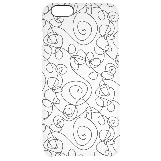 Crazy Spiral Lines black + your background & ideas Uncommon iPhone Case (Back)
