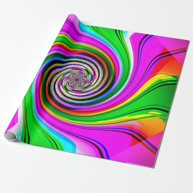 Crazy Spiral Wrapping Paper (Unrolled)