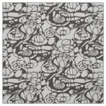 Crazy Spirals Lines black II + your backgr. &amp; idea Fabric