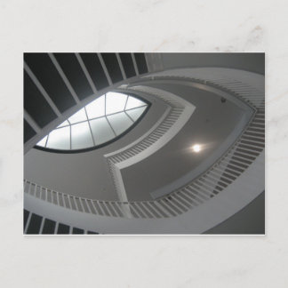Crazy Staircase Looking Up Postcard