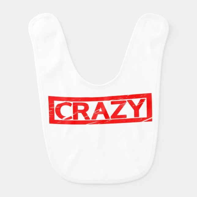 Crazy Stamp Baby Bib (Front)