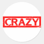 Crazy Stamp Classic Round Sticker