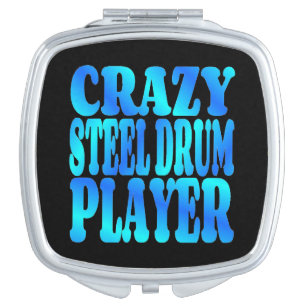 Crazy Steel Drum Player Compact Mirror