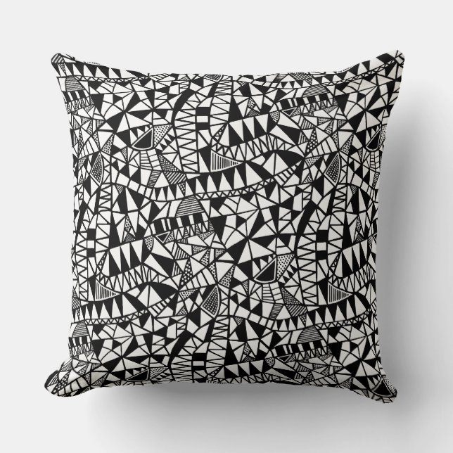 Crazy Structure Pattern 060423 Throw Pillow (Front)