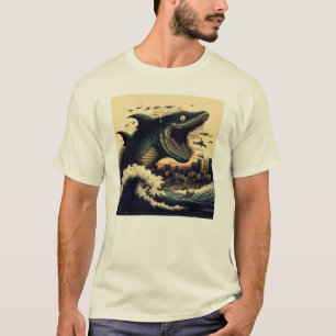 Crazy Sushi Shark Anime Attacking  T-Shirt