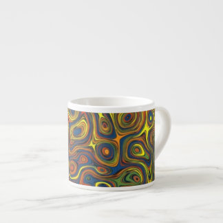 Crazy Swirls Espresso Mug, Abstract Design Espresso Cup