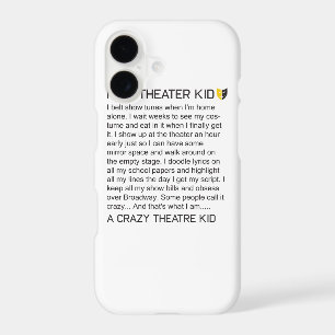 Crazy Theater Kid Funny Broadway Musical Theater iPhone 17 Case