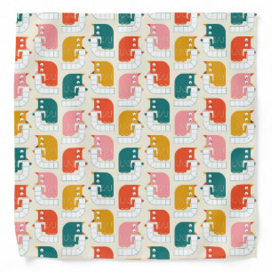 Crazy toilet paper cats bandana