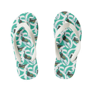 Crazy toilet paper cats kid's flip flops