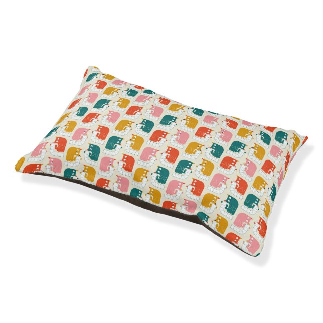 Crazy toilet paper cats pet bed (Angled)