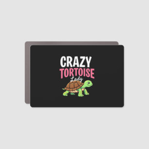 Crazy Tortoise Lady Tortoises Mom Women Turtle (1) Car Magnet