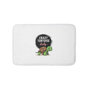 Crazy Tortoise Lady Tortoises Mom Women Turtle (2) Bath Mat